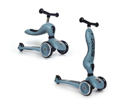 Hulajnoga dla dzieci Scoot & Ride Highwaykick 1 Jeździk i hulajnoga 2w1 Steel